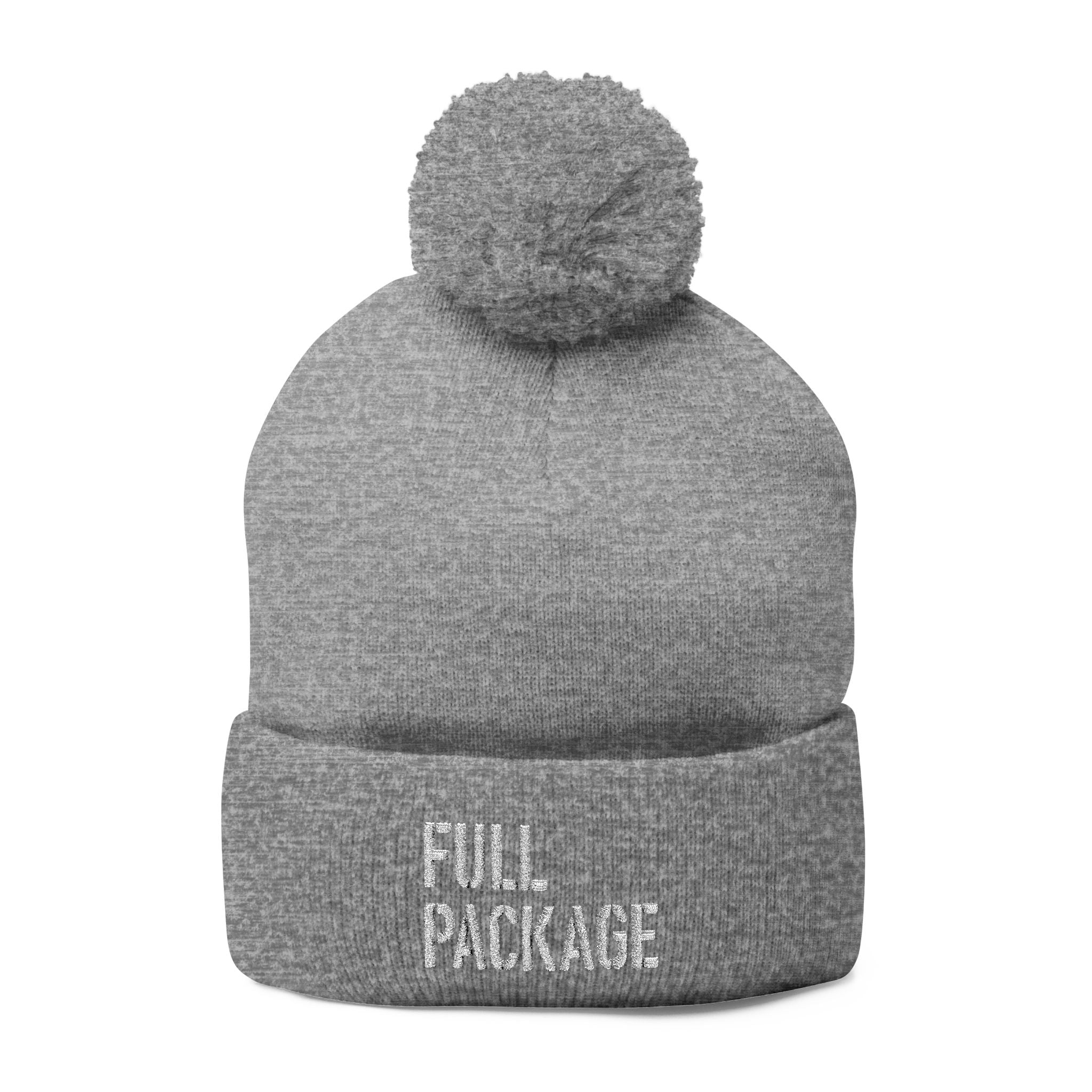 Pom-Pom Knit Cap (Embroidery)